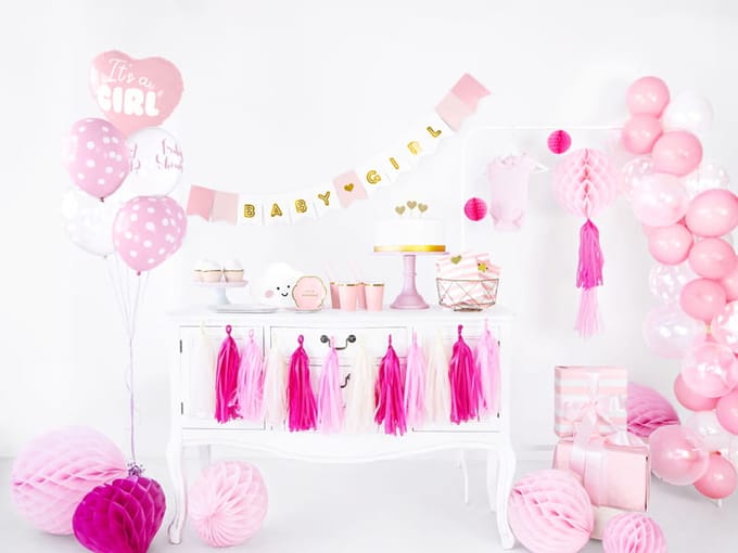 PartyDeco - Tassel Slinger Pastel Pink / Hot pink