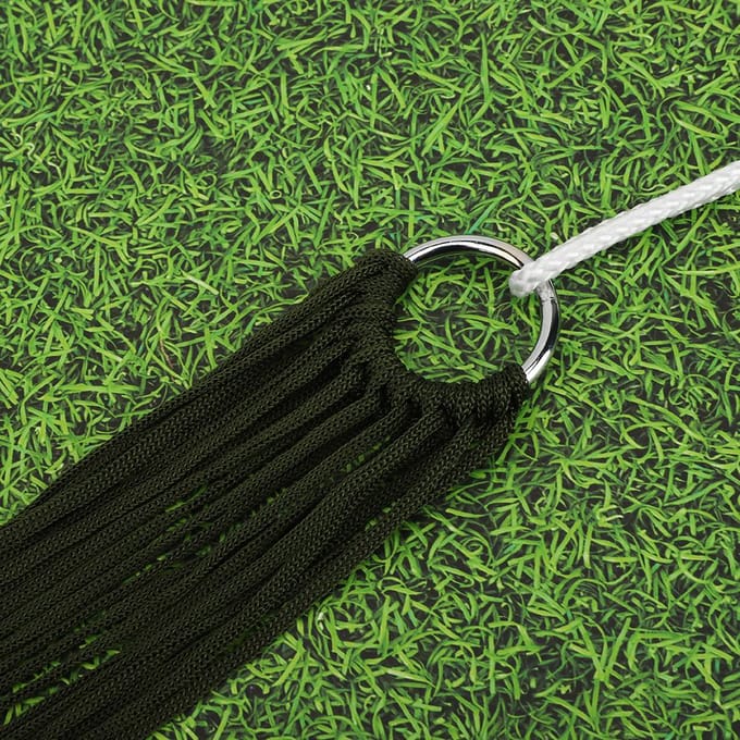 Hamac d'extérieur en maille pour camping, simple, en nylon, avec corde black