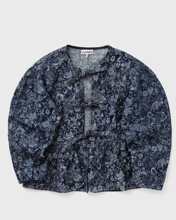 Tapestry Denim Peplum Blouse