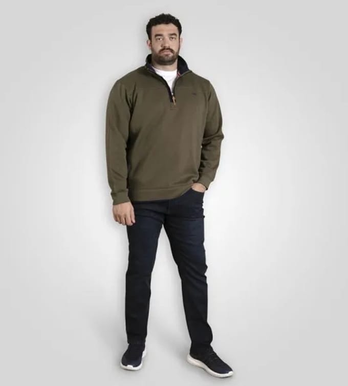D555 Leicester- 2 Sweater Khaki Big Men Size 4XL