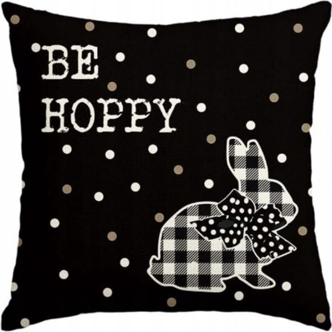 Decoratieve Paaskussenhoes 45x45cm - 100% Linnen