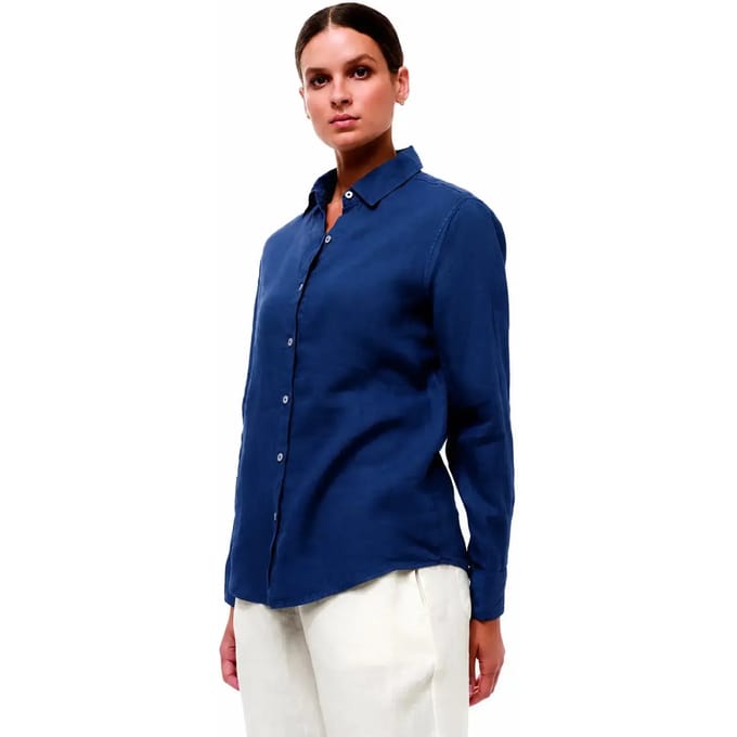 Damenlinnen lange mouwen blouse Haris Cotton Essentials