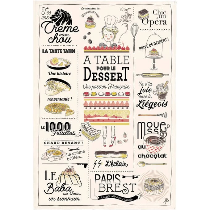 Theedoek - Franse desserts Winkler