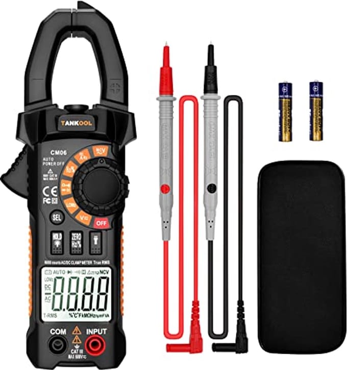 Professionele 0-600A Stroomtang Multimeter met T-RMS en 6000 Counts