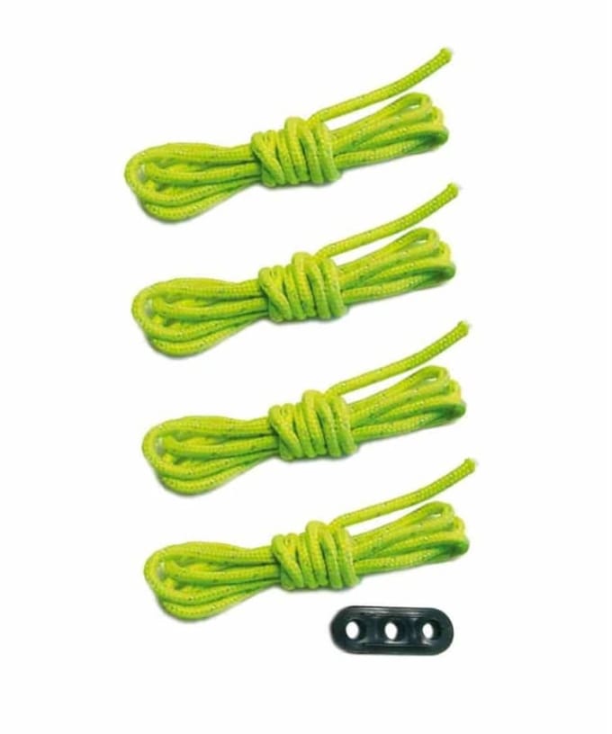 Scheerlijnen Set, 4x Tent Scheerlijnen 3m, Reflecterend, met Spanners