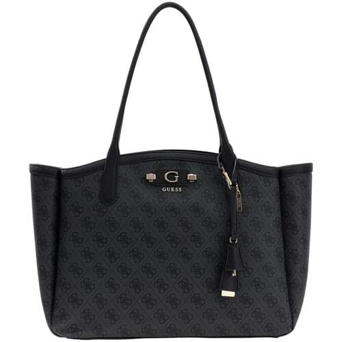 GUESS schoudertas Lindsey Tote Coal Logo donkergrijs