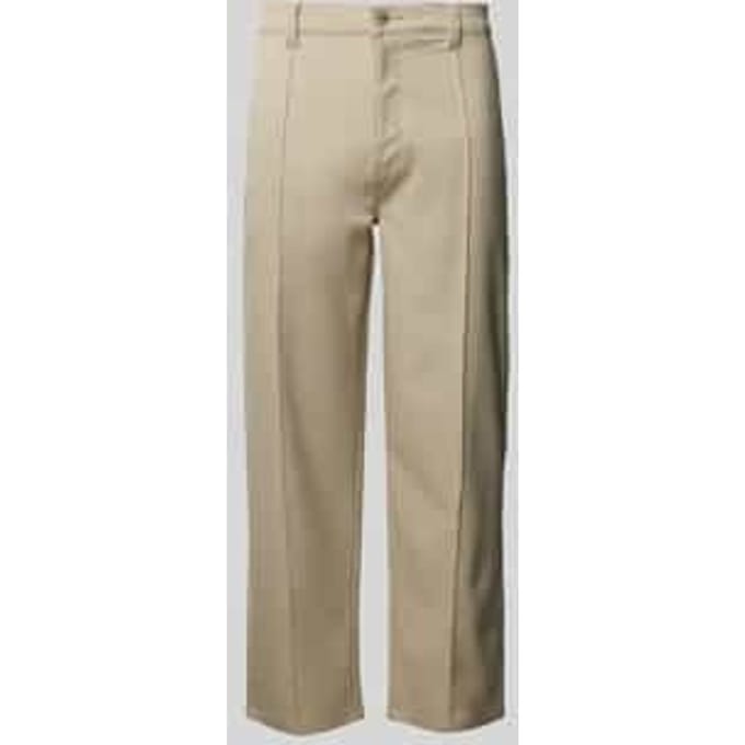 Regular fit broek met vaste persplooien, model 'GUIDER'