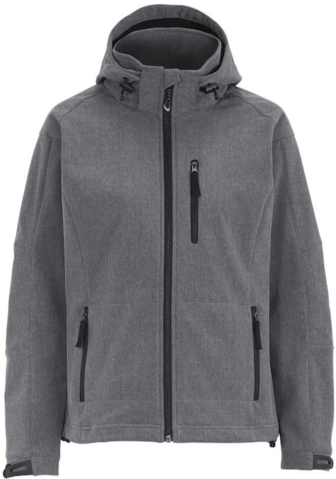 D.A.D SOFTSHELL TULSA LADY 150863 - Grijs Mêlee - S