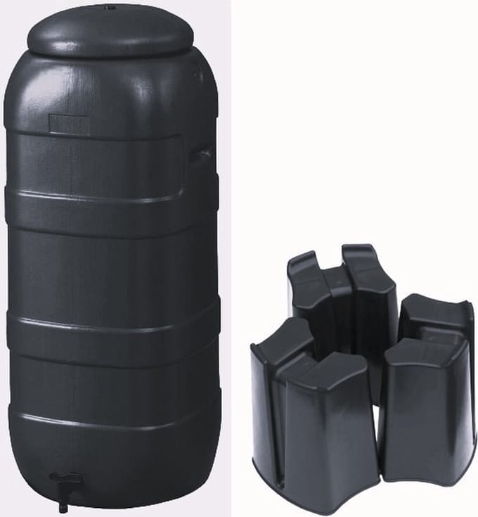 Regentonset Harcostar Rainsaver Zwart 100L incl. voet