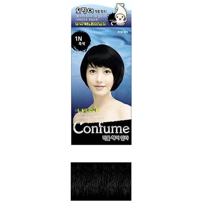 Fruit Nara Confume Coloration Capillaire (Teinture) à l'Encre de Seiche - 4 Couleurs 1. #1N Black gray