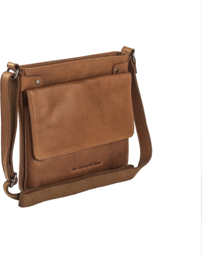 The Chesterfield Brand Schoudertas Brussels Shoulderbag Cognac Bruine