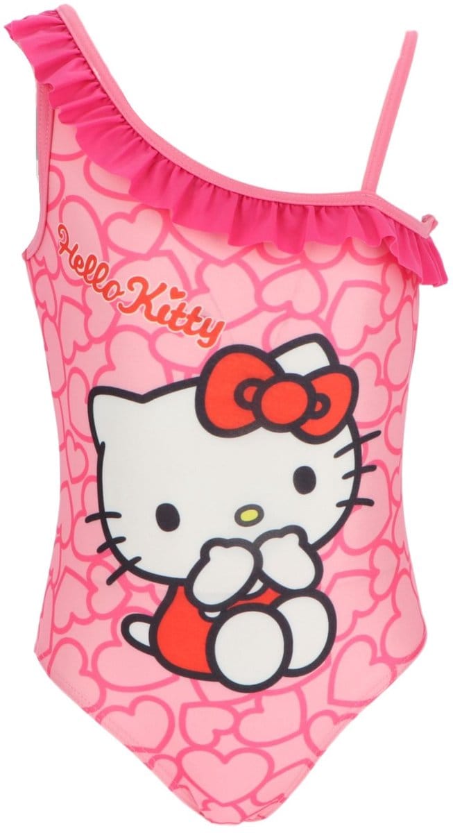 Hello Kitty Badpak - Maat 122/128- Roze - Badpak Meisjes