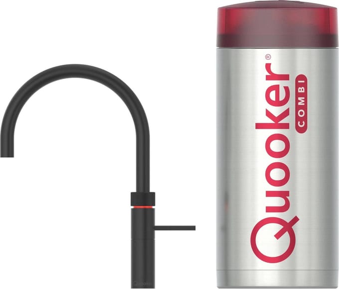 Quooker Fusion Round Kokendwaterkraan - COMBI+ boiler - Zwart - 3in1