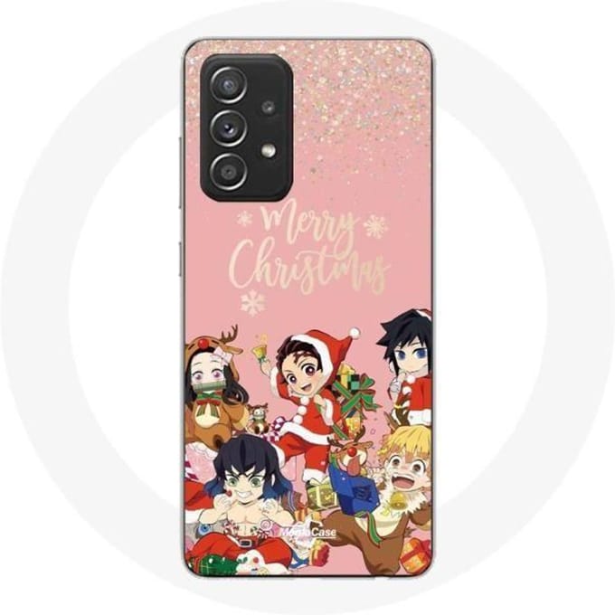 Coque pour Samsung Galaxy A52 Demon slayer merry christmas affiche Anime Manga