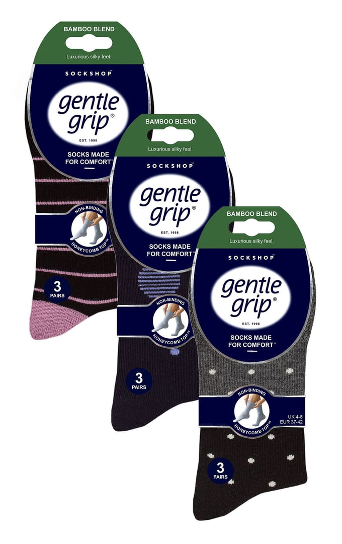 Gentle Grip - Dames 9 Pak Bamboe Sokken - SOLRM373839