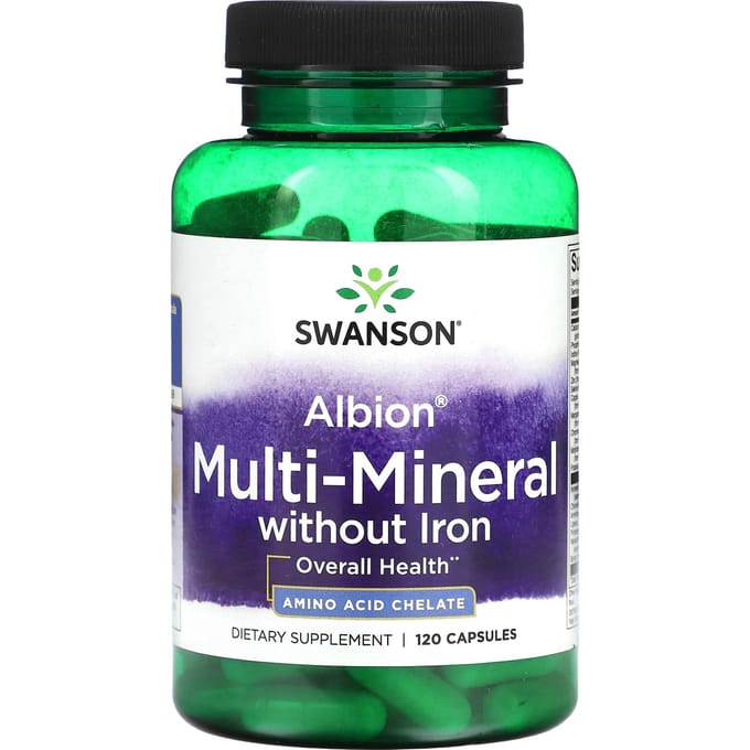 Albion, Multi Mineraal, Zonder IJzer, 120 Capsules