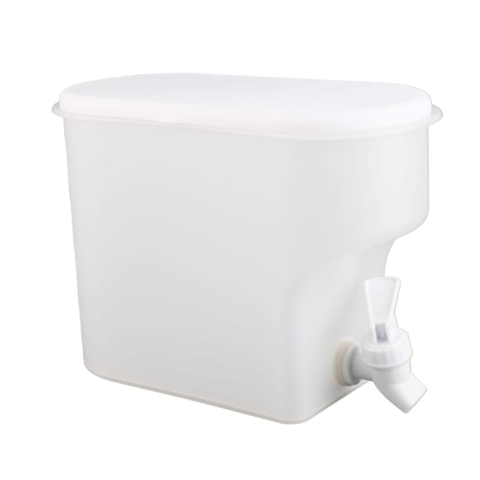 3,5L witte drankdispenser met kraan, grote afdekking, houdt de versheid van de drank goed afgesloten. white