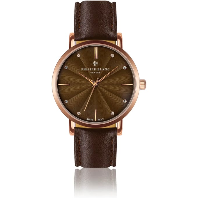 Lederen horloge Philipp Blanc Lucerne