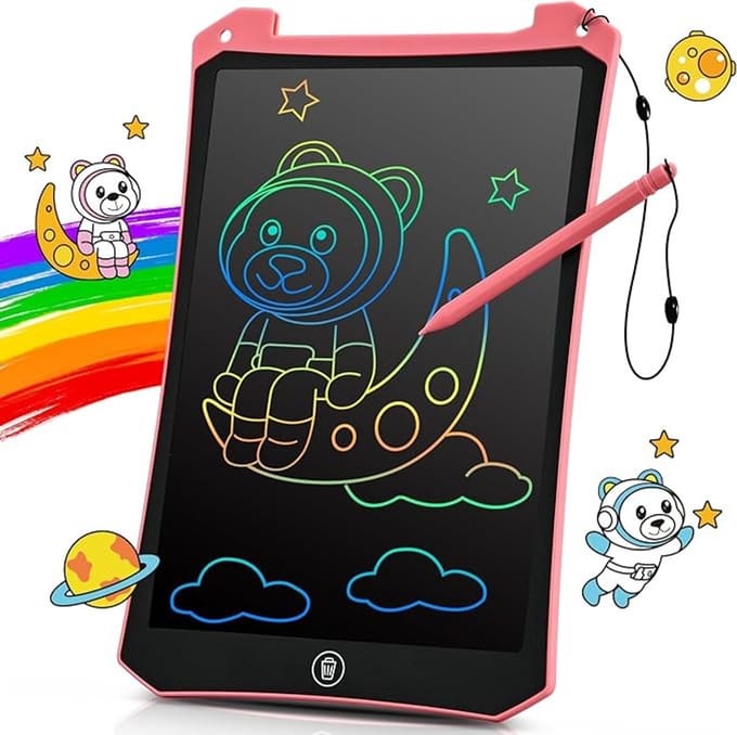LCD Tekentablet 10 inch - Roze - Educatief Schrijfbord voor Kinderen