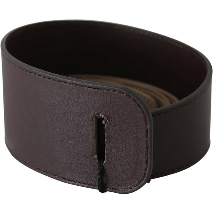 GF Ferre Vrouwen Bruin Echt Leer Logo Brede Taille Riem