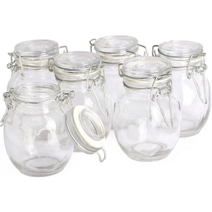 VBS Mini potjes met beugel, bolvormig, 6 stuks