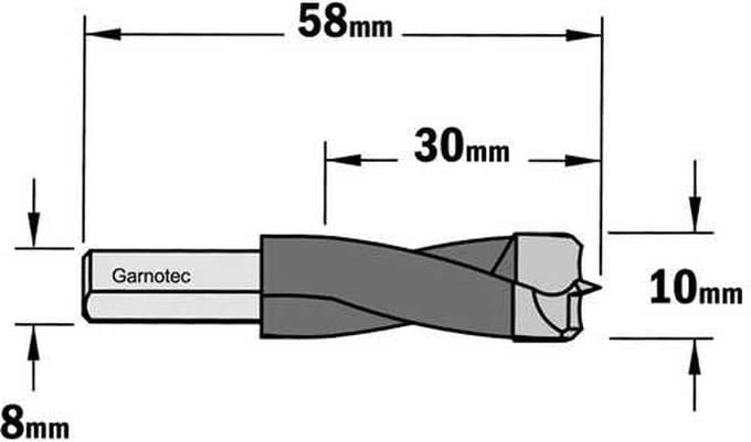 CMT - Drevelboor, rechts - Snijgereedschappen