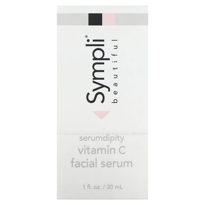 Sympli Beautiful, Serumdipity, sérum visage à la vitamine C, 1 fl oz (30 ml) brown