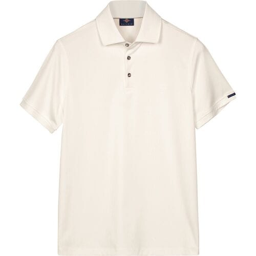 Baileys Polo Uni Color Jersey Cotton Blend Wit / male