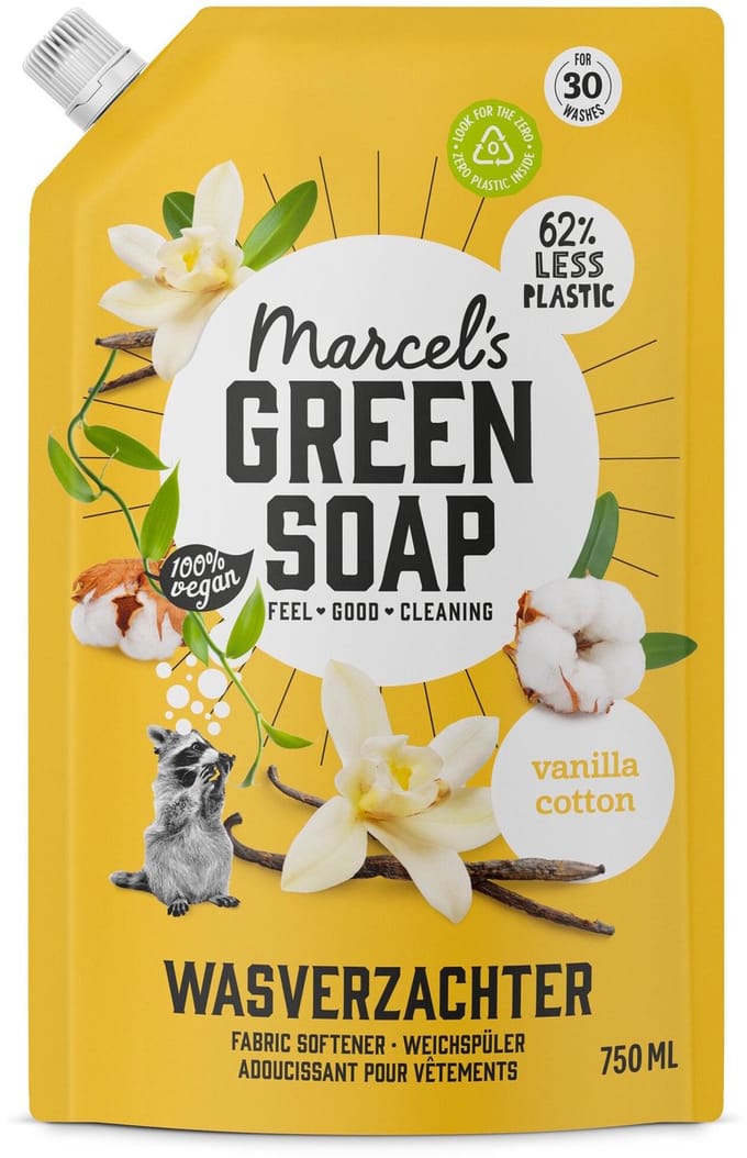 Marcel's Green Soap Wasverzachter Katoen & Vanille Navulling 750 ml