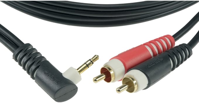 Klotz soundcard kabel Cinch 1m AY7A0100, 3,5 hoekjack - Insert kabel