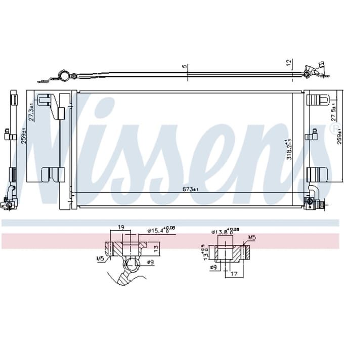 Condensator, airconditioning NISSENS 940752