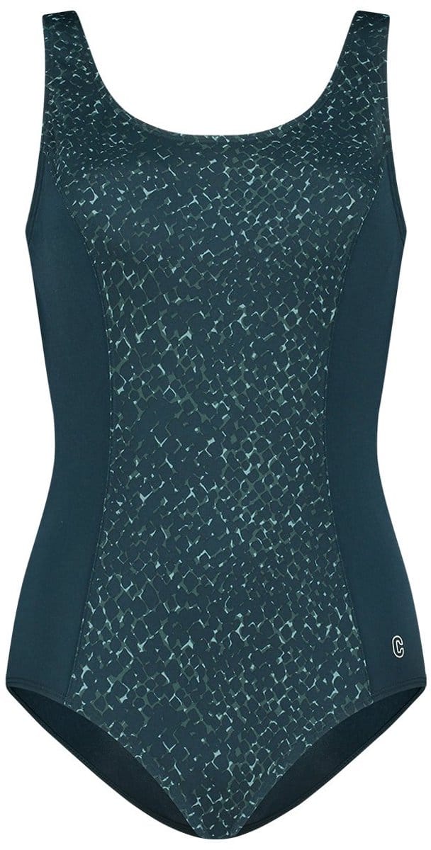 Ten Cate badpak soft cup princess line snake petrol voor Dames | Maat 46