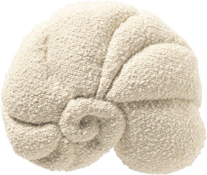 Dutch Decor - COLITA - sierkussen 35x40 cm - bouclé - schelpvorm - Snow White - wit