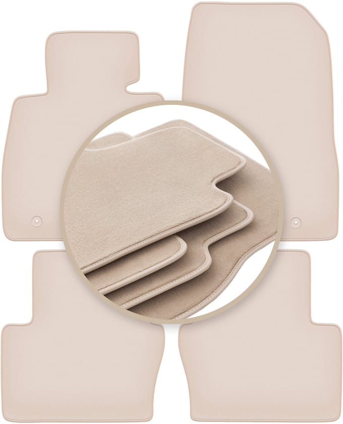 PREMIUM beige vloermatten voor: Mazda 2 IV hatchback 2014-