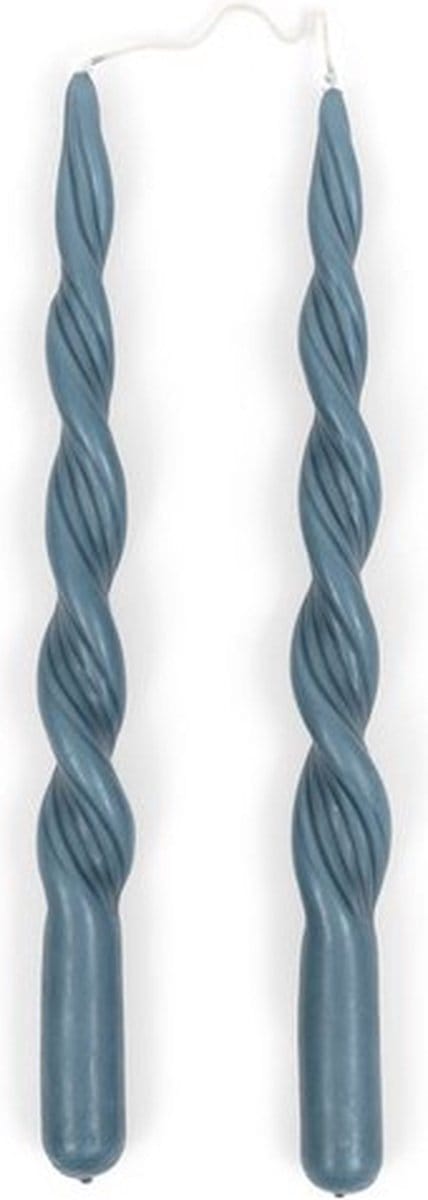 Rivièra Maison Twisted Dinner Candle blue 2 pcs set van 3