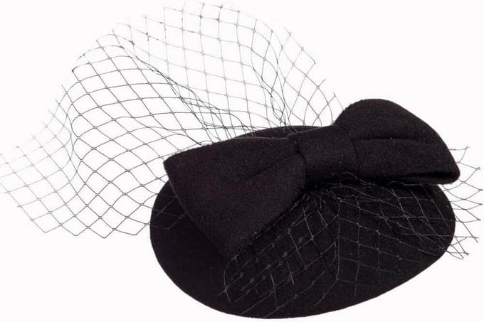 Dancing Days - Candice Fascinator - Zwart