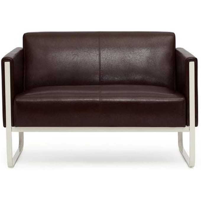 hjh OFFICE Aruba | 2-Zits - Lounge bank / sofa - Bruin - Kunstleder