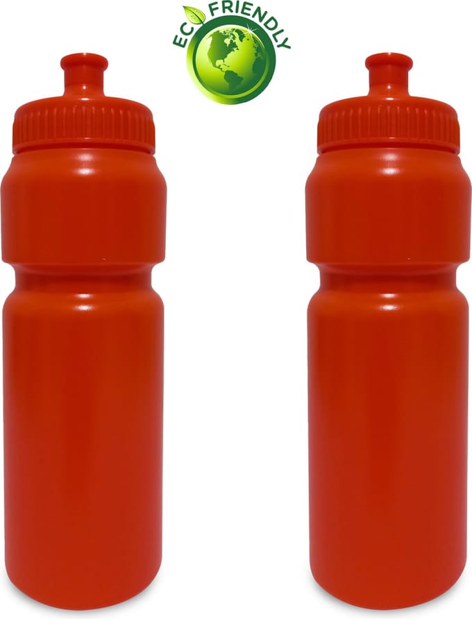 Bidon 750ml x2 Drinkflessen - Waterflessen - Volwassenen/kinderen - Oranje