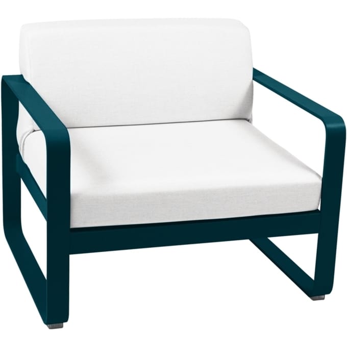 Fermob - BELLEVIE fauteuil - 81 witgrijs - 21 acapulcoblauw - bruin