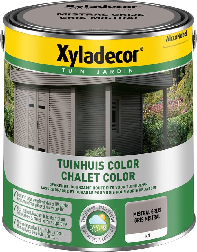 Xyladecor - Tuinhuis Color - Mistral Grijs - 2,5 L