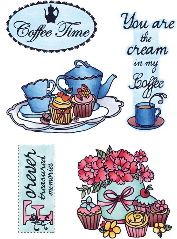 Stempel - Clear stamps - Marianne Design - Coffee time Ews2207