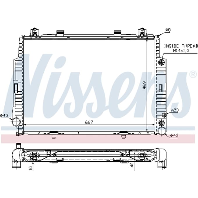 Radiator, motorkoeling NISSENS 62716A