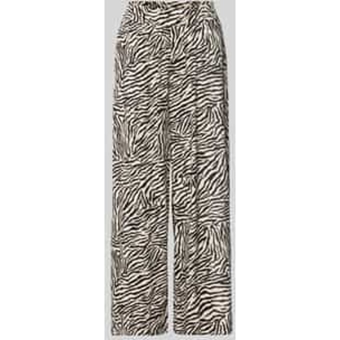 Stoffen broek van viscose in all-over look
