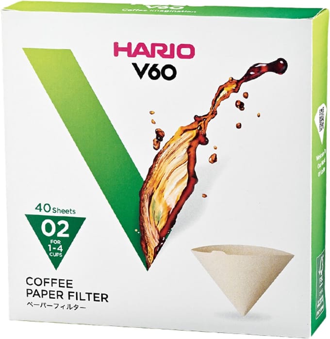 HARIO V60 Filterpapier - 02 Size - 40 stuks - Bruin