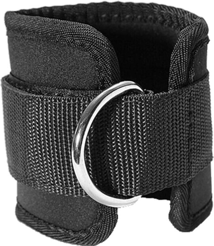 DW4Trading Enkelband met D-ring - Lifting Straps - 47x9 cm - Zwart