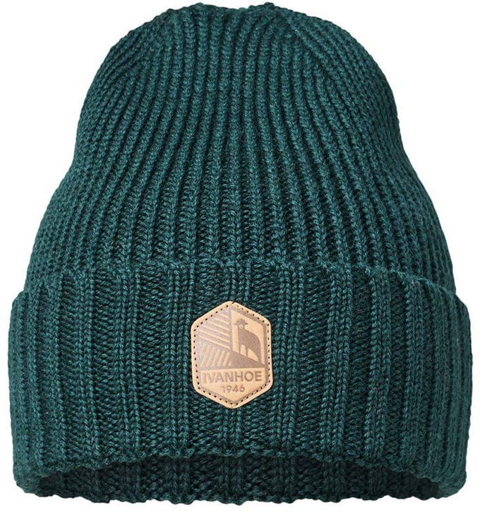 Ivanhoe rib gebreide muts van wol Ipsum Sea Moss - One Size - Groen