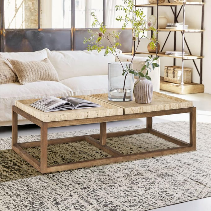 LOBERON Salontafel Edwyn bruin/crème