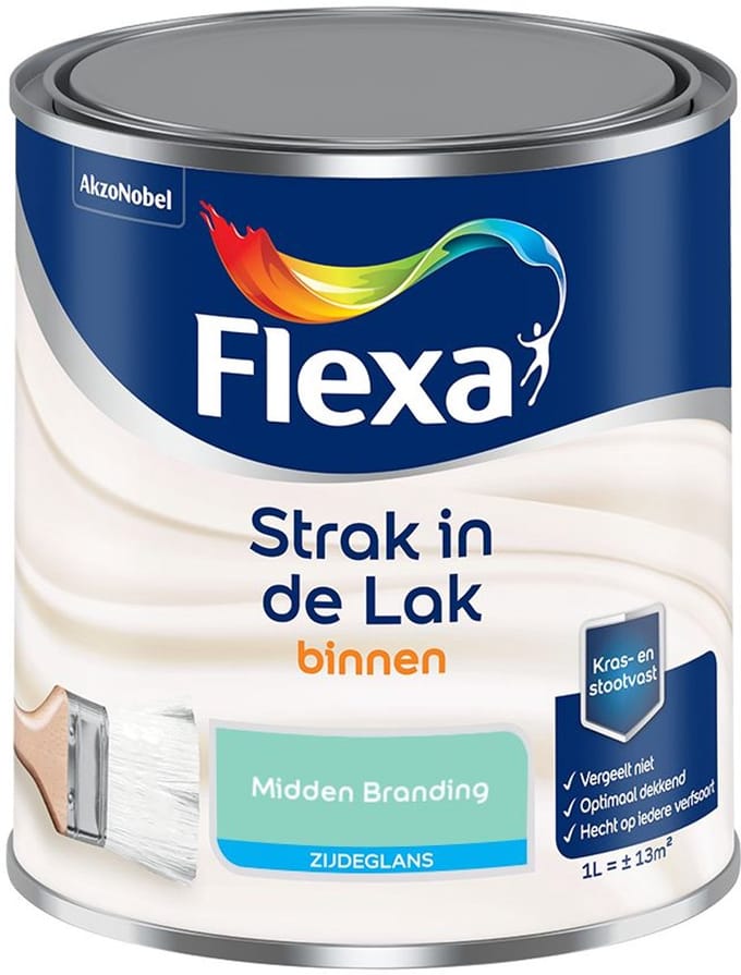 Flexa - Strak In De Lak Binnenlak Zijdeglans - Midden Branding - Mengverf - 1 L