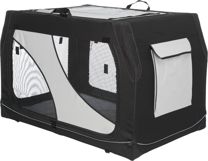 Mobiele Kennel 91 × 58 × 61 cm - Grijs/Zwart