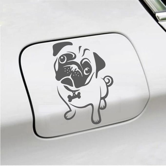 Bumpersticker - Hond - 15 X 10 - Antraciet
